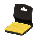 Animal Crossing Items Floor Seat Black / Mustard yellow