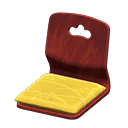 Animal Crossing Items Floor Seat Dark wood / Mustard yellow