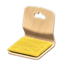 Animal Crossing Items Floor Seat Light wood / Mustard yellow