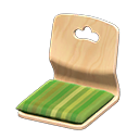 Animal Crossing Items Floor Seat Light wood / Pale grass green