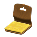 Animal Crossing Items Floor Seat Natural / Mustard yellow