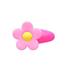 Animal Crossing Items Floral Hairpin Pink