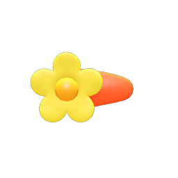 Animal Crossing Items Floral Hairpin Yellow