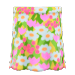 Animal Crossing Items Floral Skirt Yellow