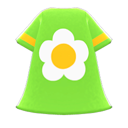 Animal Crossing Items Flower-print Dress Green