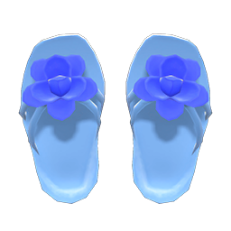 Animal Crossing Items Flower Sandals Blue