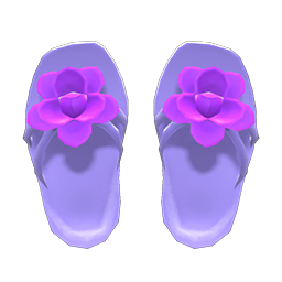 Animal Crossing Items Flower Sandals Purple