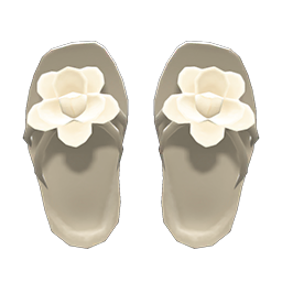 Animal Crossing Items Flower Sandals White