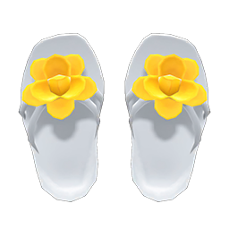 Animal Crossing Items Flower Sandals Yellow