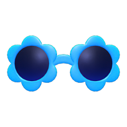 Animal Crossing Items Flower Sunglasses Blue
