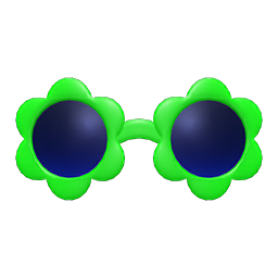 Animal Crossing Items Flower Sunglasses Green