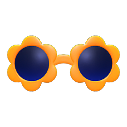 Animal Crossing Items Flower Sunglasses Orange
