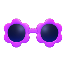 Animal Crossing Items Flower Sunglasses Purple