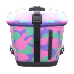 Animal Crossing Items Foldover-top Backpack Pink