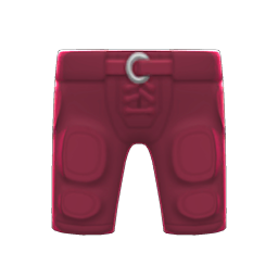 Animal Crossing Items Football Pants Berry red