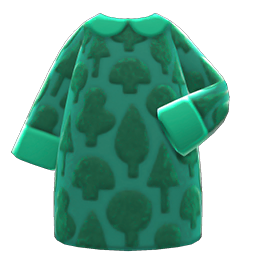 Forest-print Dress Green