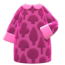 Animal Crossing Items Forest-print Dress Pink