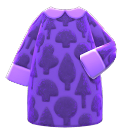Forest-print Dress Purple