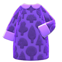 Animal Crossing Items Forest-print Dress Purple