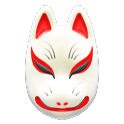 Animal Crossing Items Fox Mask White