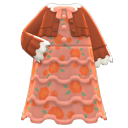 Animal Crossing Items Frilly Dress Brown