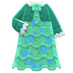 Animal Crossing Items Frilly Dress Green