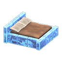 Animal Crossing Items Frozen Bed Ice blue / Brown