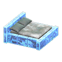 Animal Crossing Items Frozen Bed Ice blue / Gray