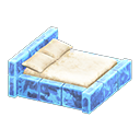 Animal Crossing Items Frozen Bed Ice blue / White