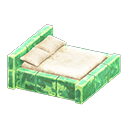 Animal Crossing Items Frozen Bed Ice green / White