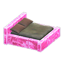 Animal Crossing Items Frozen Bed Ice pink / Dark brown
