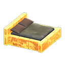 Animal Crossing Items Frozen Bed Ice yellow / Dark brown