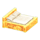 Animal Crossing Items Frozen Bed Ice yellow / White