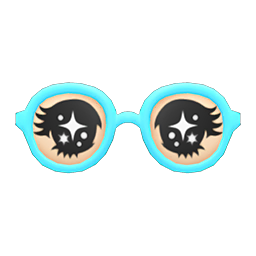Animal Crossing Items Funny Glasses Blue