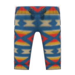 Animal Crossing Items Geometric-print Pants Blue