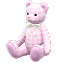 Animal Crossing Items Giant Teddy Bear Checkered / White