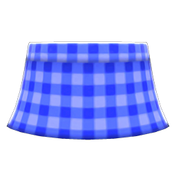 Gingham Picnic Skirt Blue