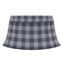 Animal Crossing Items Gingham Picnic Skirt Gray