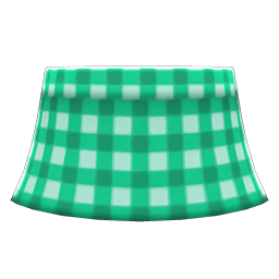 Animal Crossing Items Gingham Picnic Skirt Green