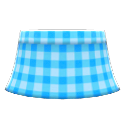 Animal Crossing Items Gingham Picnic Skirt Light blue