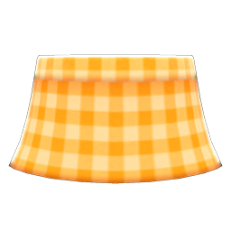 Gingham Picnic Skirt Orange