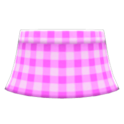 Animal Crossing Items Gingham Picnic Skirt Pink