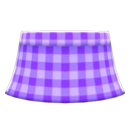 Animal Crossing Items Gingham Picnic Skirt Purple