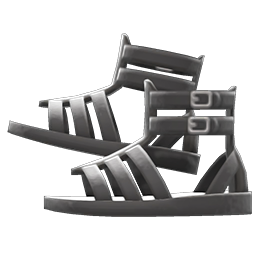 Animal Crossing Items Gladiator Sandals Black