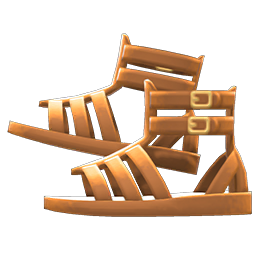 Animal Crossing Items Gladiator Sandals Brown