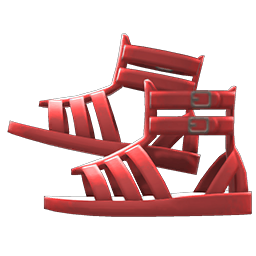 Animal Crossing Items Gladiator Sandals Red