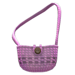 Animal Crossing Items Hand-knit Pouch Purple