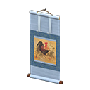 Animal Crossing Items Hanging Scroll Blue / Bird