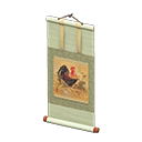 Animal Crossing Items Hanging Scroll Green / Bird