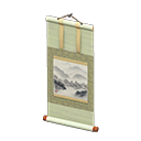 Animal Crossing Items Hanging Scroll Green / Mountains